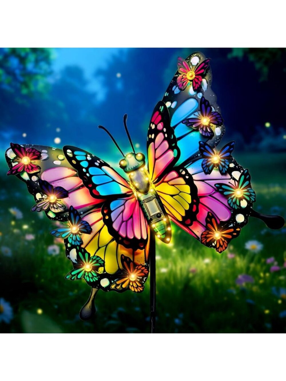 Solar Butterfly Lights for Garden Decor - Outdoor Lawn Lighting & Yard Art